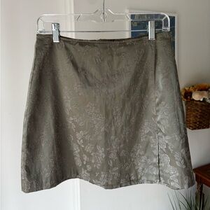 Y2K Green Floral Skirt